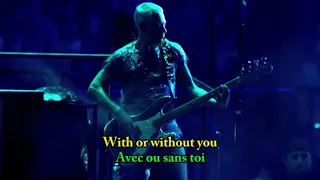 U2 with or without you (traduction française ) live los angeles rose bowl stadium 2009.