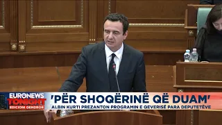 “Për shoqërinë që duam”, Albin Kurti prezanton programin e qeverisë para deputetëve