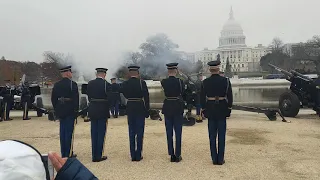 President George H.W. Bush funeral 21 gun salute