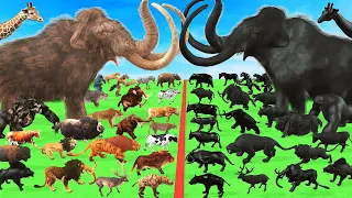 Prehistoric Mammals vs Shadow Itself Mammals Size Comparison Mammoth Vs Dinosaur Animal Epic Battle