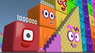 New Numberblocks Puzzle 182 to 380,000 vs 8,000,000 MILLION - BIGGEST Numberblocks Step Squads