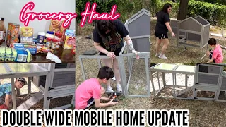DOUBLE WIDE MOBILE HOME UPDATE| ALDI, WALMART GROCERY HAUL | MOBILE / COUNTRY HOME LIVING