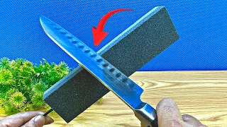 Sharp razor in 3 minutes: unique knife sharpening method 😱