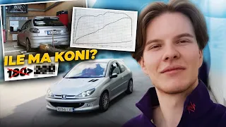 ILE MÓJ PEUGEOT 206 GTI/S16 MA KONI? POMIAR MOCY NA HAMOWNI Z PĘKNIĘTYM TŁUMIKIEM ŚRODKOWYM!