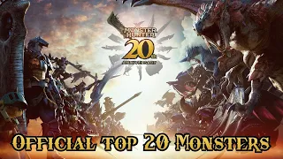 Official top 20 Monsters in Monster Hunter chosen by the Fans!
