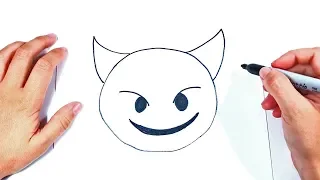 How to draw a Devil Emoji Step by Step | Devil Emoji  Drawing Lesson