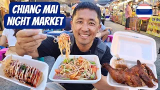 BEST Night Market to eat, explore and shop in Chiang Mai Thailand 🇹🇭 Wua Lai Walking Street