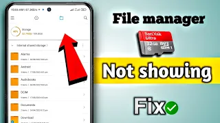 SD card not showing in file manager | File manager me SD card show nahi ho raha hai