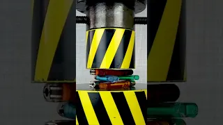 Hydraulic Press vs Lighters #shorts