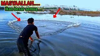 AMAZING...‼️JALA IKAN DISUNGAI BESAR,YANG BESAR TERCYIDUK/net fishing