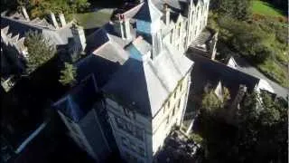 Aerial video Denbigh Hospital - Abandoned Victorian Mental Asylum - North Wales