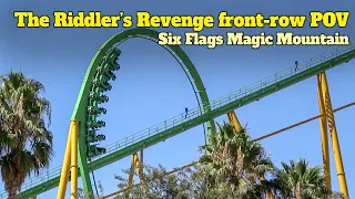 The Riddler's Revenge Front-Row POV at Six Flags Magic Mountain