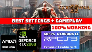 GOD OF WAR 2 RPCS3 Best Settings 2023 | Ryzen 5 3600 + RTX 2060 | 60FPS | Full Playable | Latest