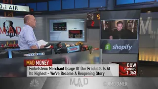 Shopify president answers to Cramer's concerns about the company's cash flow, balance sheet