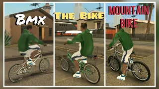 GTA San Andreas - (Which Bike is best?) BMX vs The Bike vs Mountain Bike - Bike Drag Race