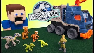 Jurassic World Movie Imaginext toys Dinosaur Hauler Playset Fisher price Unboxing review