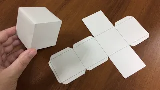 PAPER GEOMETRY CUBE - How to Make a Square Prism out of one piece of Paper (Paper Crafts)