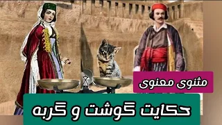 حکایت گوشت و گربه/داستانی آموزنده از مثنوی معنوی مولانا#داستان #حکایت #فارسی #مولانا