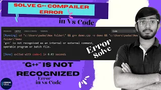 g++ is not recognized as an internal or external command visual studio code