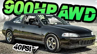 900HP AWD Civic "The Perfect EG Coupe" 40PSI Ride-along! (K-swapped in 2004 - BEFORE it was Cool)