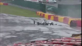 FIA European F3 Championship 2016. Qualifying Circuit de Spa Francorchamps. Pedro Piquet Hard Crash