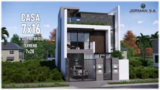 House Design | Modern House Design | 7x16m Splitlevel | 3 Bedrooms