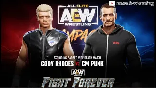 Cody Rhodes vs CM Punk AEW Fight Forever 4K Gameplay