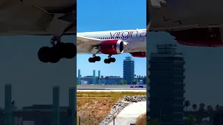 VIRGIN ATLANTIC BOEING 787-9 DREAMLINER LANDING AT LOS ANGELES INT AIRPORT#shorts  #fyp #boeing787