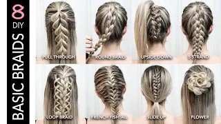 8 Basic Braids | DIY Tutorial | How To Braid