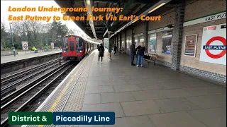 London Underground Journey: East Putney to Green Park Via Earl’s Court, London, 🇬🇧