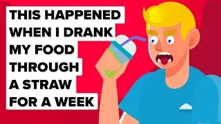 I Drank My Food Through A Straw For 7 Days And This Happened - Funny Food Challenge
