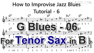 How to Improvise - F Blues - Tutorial for Tenor Sax -6 (Chord Tones -1) - Revised