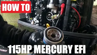 Mercury 115HP EFI 4 Stroke  Main Outboard, Oil change , How to