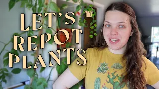 let's repot my indoor house plants together | plant chore vlog🪴