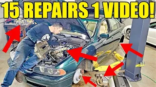 I Made 15 Repairs & Replaced 67 Parts On My Manual V8 E39 BMW In A Crazy DIY Budget Repair Marathon!