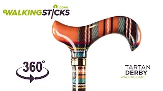 Tartan Derby Walking Cane | WalkingSticks.co.uk