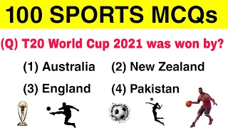 Sports Mcqs for competitive exams| Top 100 MCQs of Sports | Sports Questions and Answers |