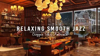 Winter Coffee Shop Bookstore Ambience with Relaxing Piano Jazz Music for Work, Study, Sleeping