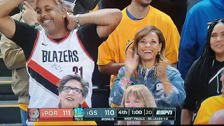 Final minutes of trail blazers vs warriors game 2