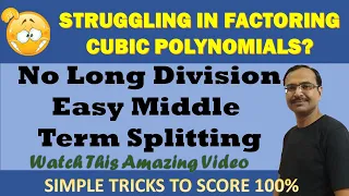 Short Trick II Factorize Cubic Polynomials II No Long Division II Middle Term Splitting Made Easy