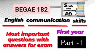 BEGAE 182// English communication skills// #importantquestions for exam// #english // #ignou