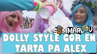 Dolly Style gör en tårta på Alex huvud i Sommarlov 2017