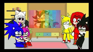 sonic y sus amigos (+shadow) reaccionan a un vídeo "sontails y sonadow"