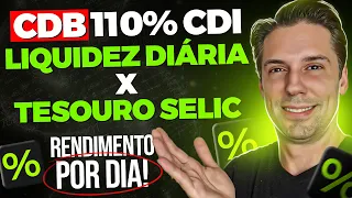 QUANTO RENDEU (por dia) R$1000 aplicados em 1 mês | CDB LIQUIDEZ DIARIA vs TESOURO SELIC