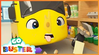 Buster and The Great Cake Race | Go Buster | Baby Cartoon | Kids Video | ABCs and 123s