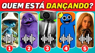 ADIVINHE QUEM TÁ DANÇANDO! Speakerman, Smurf Cat, Blue do Rainbow Friends, Grimace, M3GAN