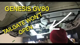 GV80 tailgate not opening