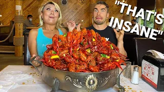 MASSIVE 20LB SEAFOOD BOIL CHALLENGE | BIGGEST CRAWFISH BOIL | CAJUN COOKING | MAN VS FOOD