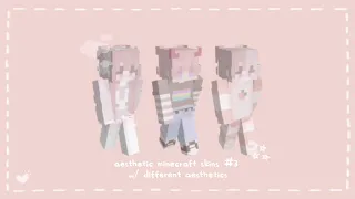 Aesthetic Minecraft skins feminine & masculine #3 | w/ different aesthetics | minecraft pe