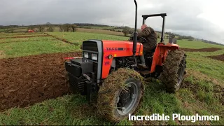 2010 Tafe 45DI 4WD 2.5 Litre 3-Cyl Diesel Tractor (45 HP) with Kverneland Plough